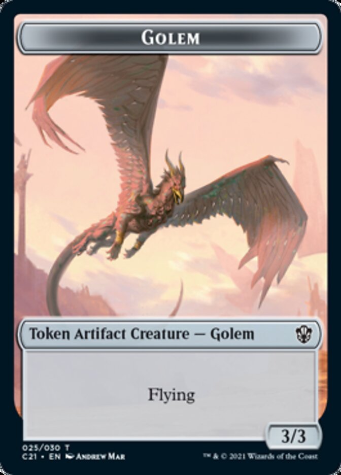 Golem (025) // Thopter Token [Commander 2021 Tokens] | Exor Games Bridgewater