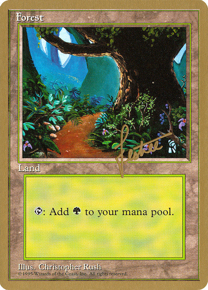 Forest (bl376) (Bertrand Lestree) [Pro Tour Collector Set] | Exor Games Bridgewater