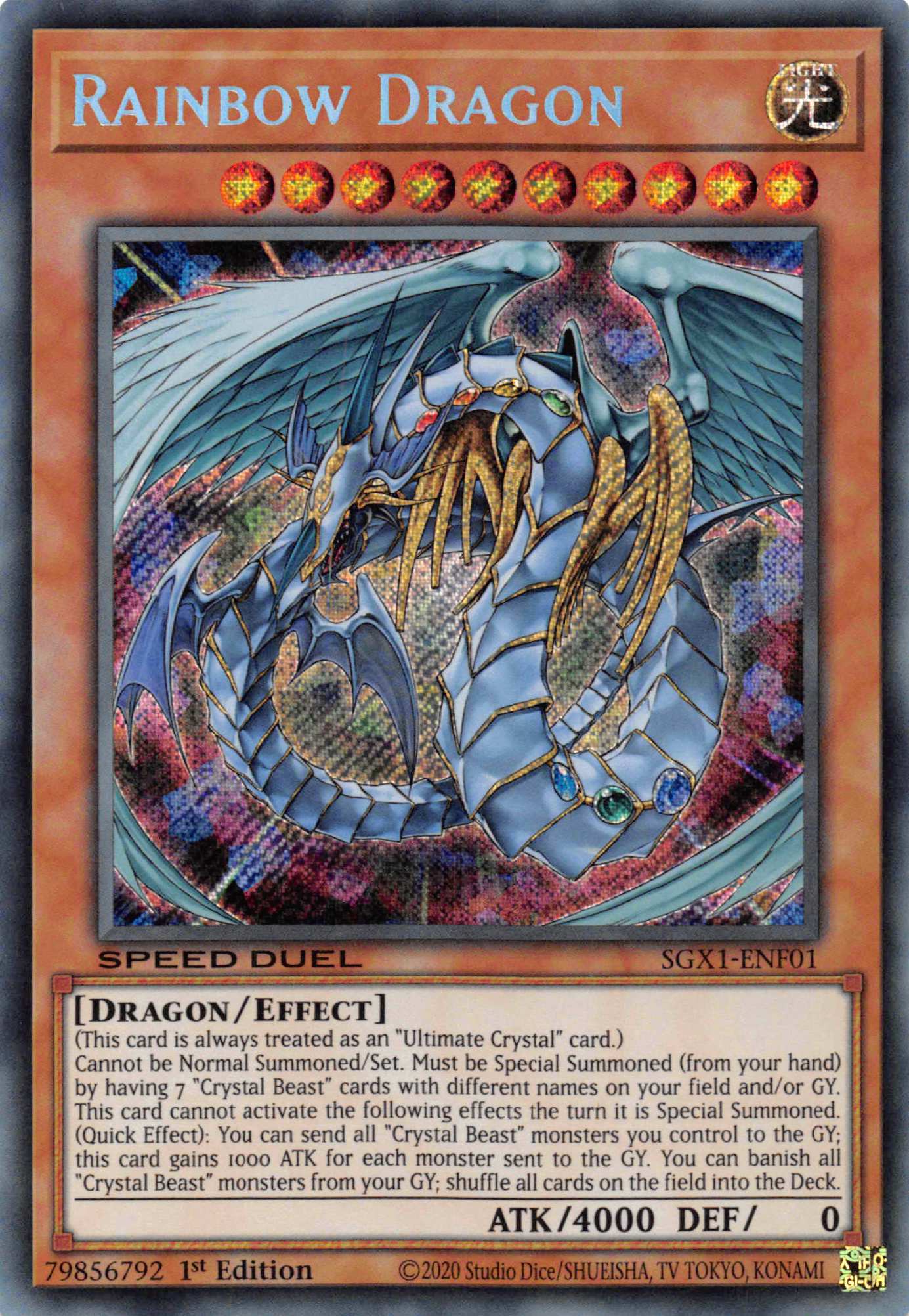 Rainbow Dragon [SGX1-ENF01] Secret Rare | Exor Games Bridgewater