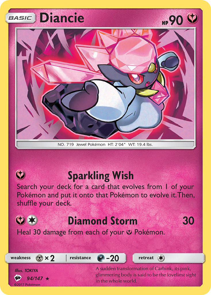 Diancie (94/147) [Sun & Moon: Burning Shadows] | Exor Games Bridgewater