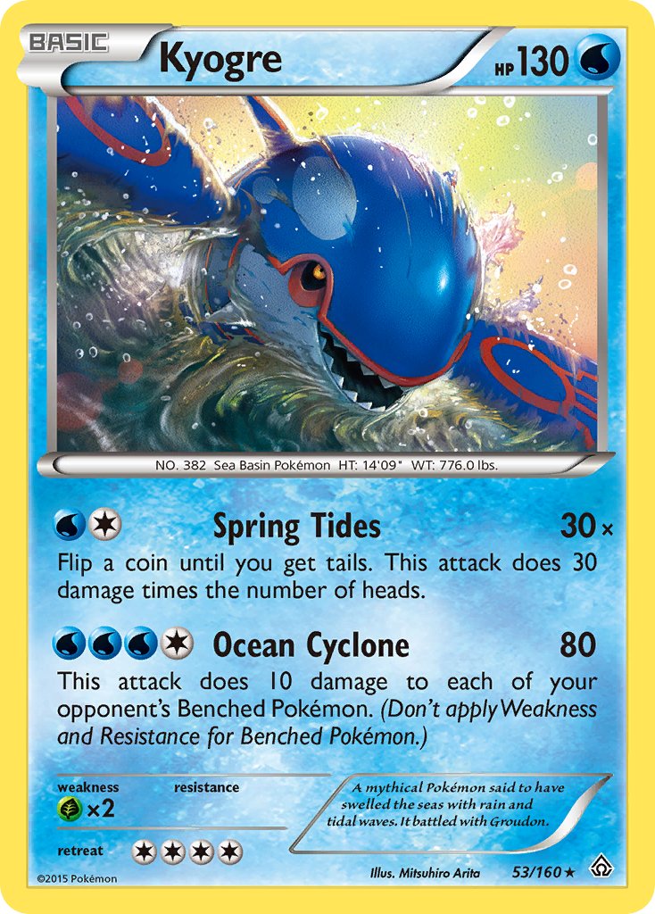 Kyogre (53/160) (Theme Deck Exclusive) [XY: Primal Clash] | Exor Games Bridgewater