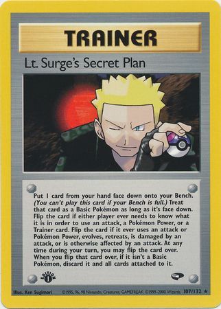 Lt. Surge's Secret Plan (107/132) [Gym Challenge 1st Edition] | Exor Games Bridgewater