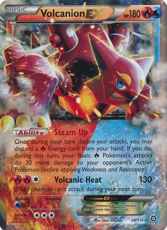 Volcanion EX (26/114) (Jumbo Card) [XY: Steam Siege] | Exor Games Bridgewater