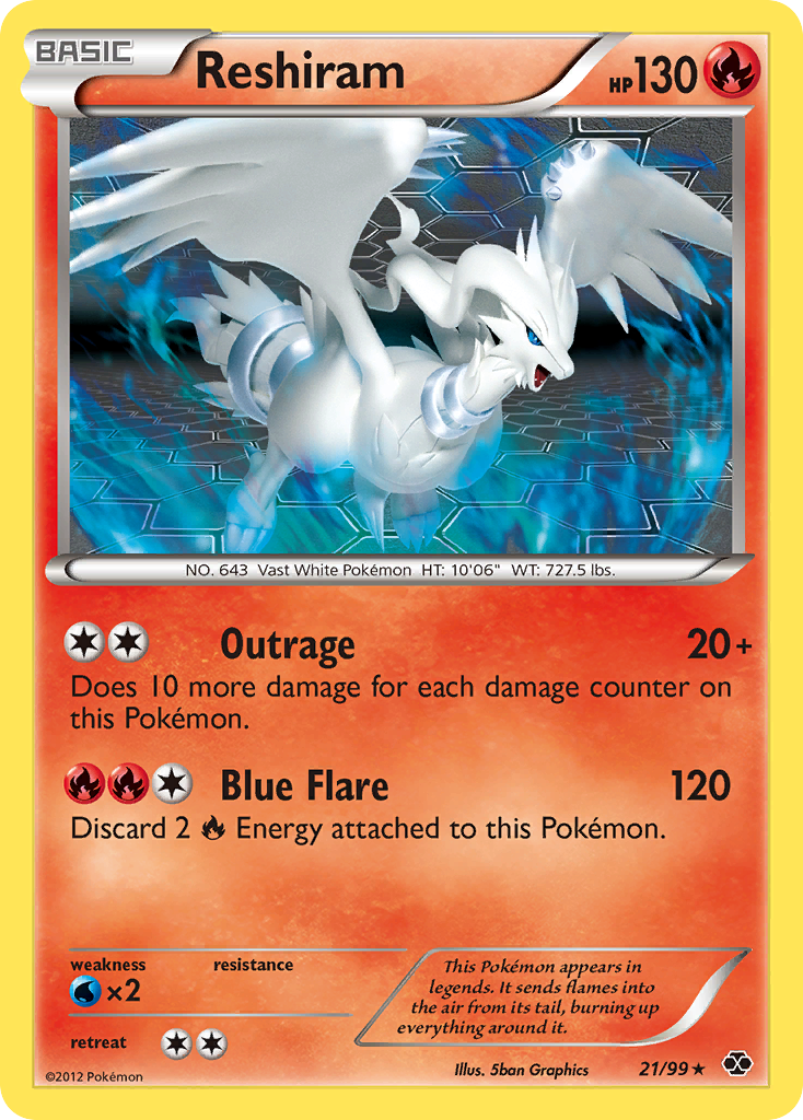 Reshiram (21/99) [Black & White: Next Destinies] | Exor Games Bridgewater