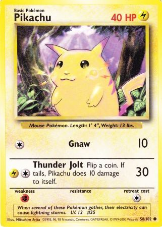 Pikachu (58/102) (Jumbo Card) [Base Set Unlimited] | Exor Games Bridgewater