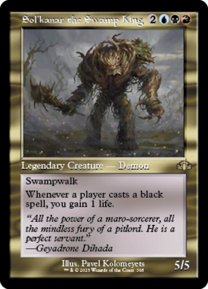 Sol'kanar the Swamp King (Retro) [Dominaria Remastered] | Exor Games Bridgewater
