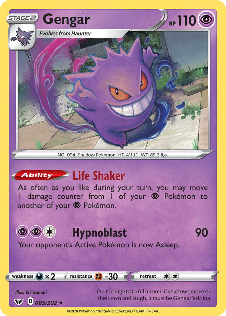 Gengar (085/202) [Sword & Shield: Base Set] | Exor Games Bridgewater