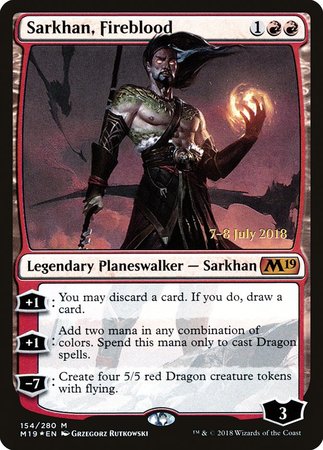 Sarkhan, Fireblood [Core Set 2019 Promos] | Exor Games Bridgewater