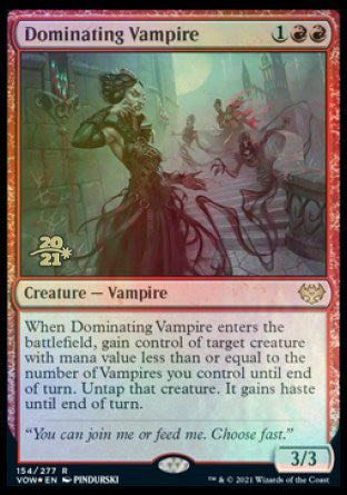 Dominating Vampire [Innistrad: Crimson Vow Prerelease Promos] | Exor Games Bridgewater