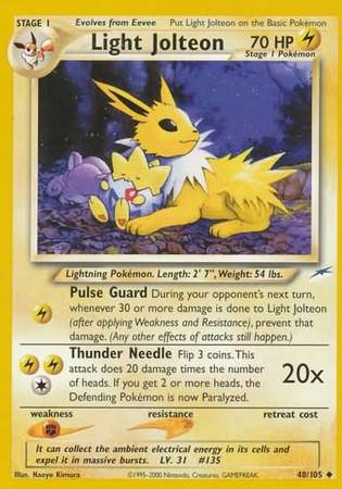 Light Jolteon (48/105) [Neo Destiny Unlimited] | Exor Games Bridgewater