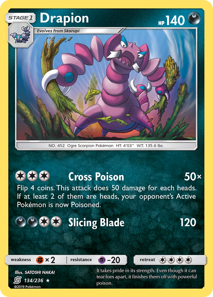 Drapion (134/236) [Sun & Moon: Unified Minds] | Exor Games Bridgewater