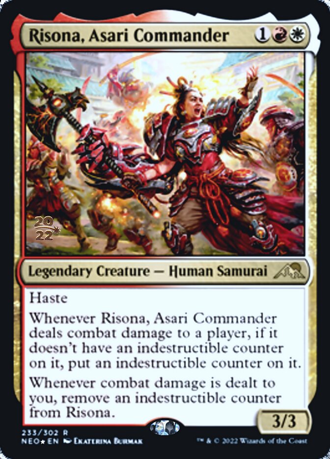 Risona, Asari Commander [Kamigawa: Neon Dynasty Prerelease Promos] | Exor Games Bridgewater