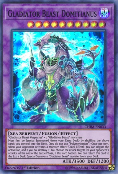 Gladiator Beast Domitianus [CHIM-EN033] Super Rare | Exor Games Bridgewater