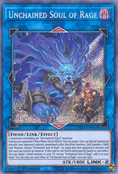 Unchained Soul of Rage [CHIM-EN043] Secret Rare | Exor Games Bridgewater