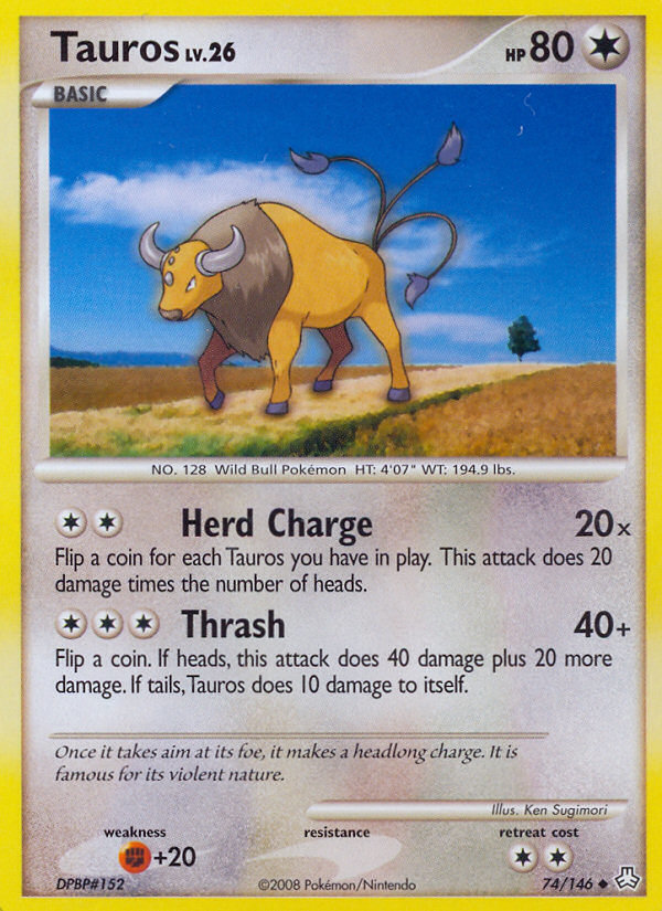 Tauros (74/146) [Diamond & Pearl: Legends Awakened] | Exor Games Bridgewater