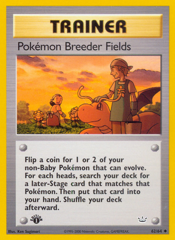 Pokemon Breeder Fields (62/64) [Neo Revelation 1st Edition] | Exor Games Bridgewater