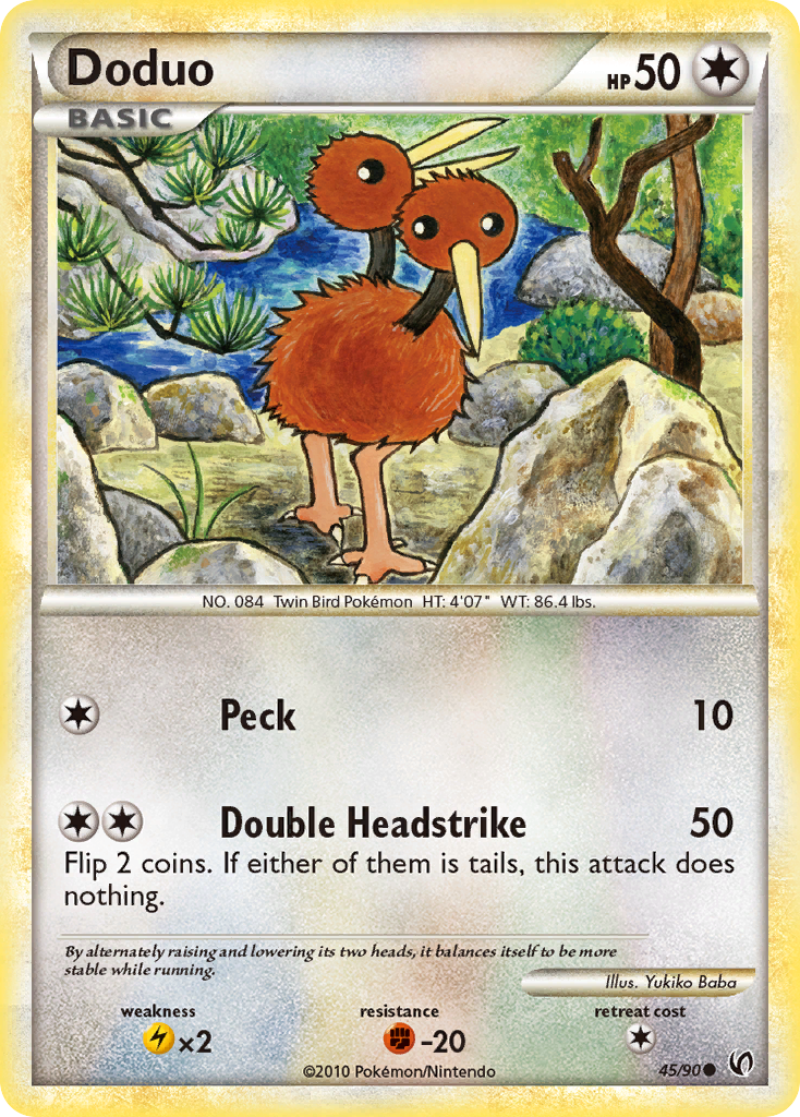 Doduo (45/90) [HeartGold & SoulSilver: Undaunted] | Exor Games Bridgewater