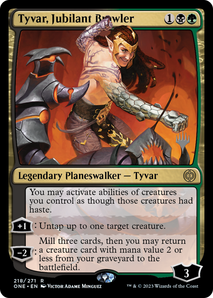 Tyvar, Jubilant Brawler (Promo Pack) [Phyrexia: All Will Be One Promos] | Exor Games Bridgewater