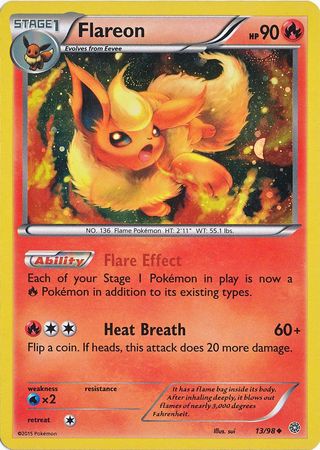 Flareon (13/98) (Cosmos Holo) [XY: Ancient Origins] | Exor Games Bridgewater