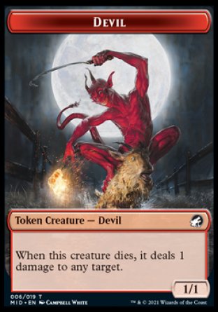 Devil Token [Innistrad: Midnight Hunt Tokens] | Exor Games Bridgewater