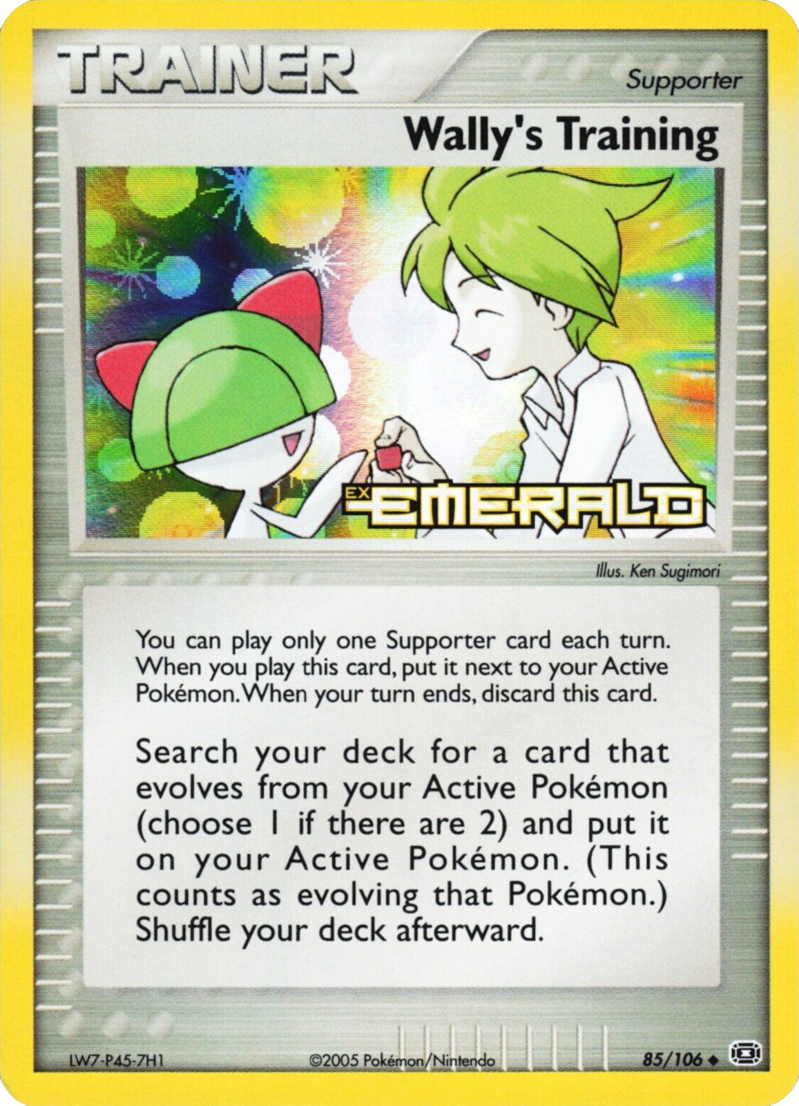 Wally's Training (85/106) (Stamped) [EX: Emerald] | Exor Games Bridgewater