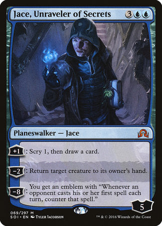 Jace, Unraveler of Secrets [Shadows over Innistrad] | Exor Games Bridgewater