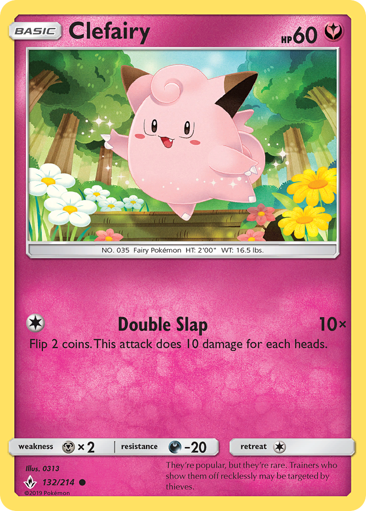 Clefairy (132/214) [Sun & Moon: Unbroken Bonds] | Exor Games Bridgewater