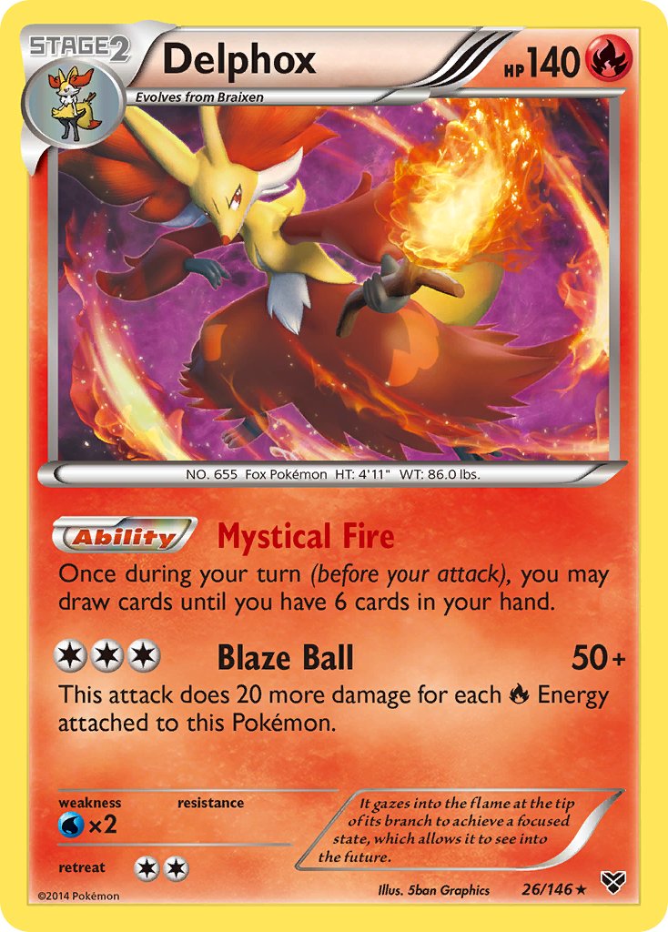 Delphox (26/146) (Cosmos Holo) (Blister Exclusive) [XY: Base Set] | Exor Games Bridgewater