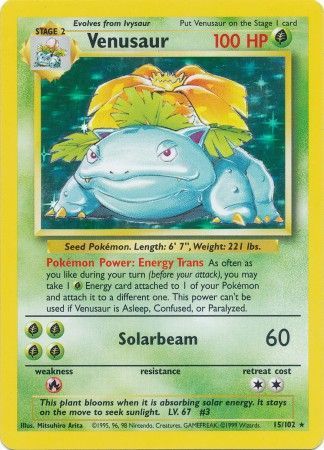 Venusaur (15/102) [Base Set Unlimited] | Exor Games Bridgewater