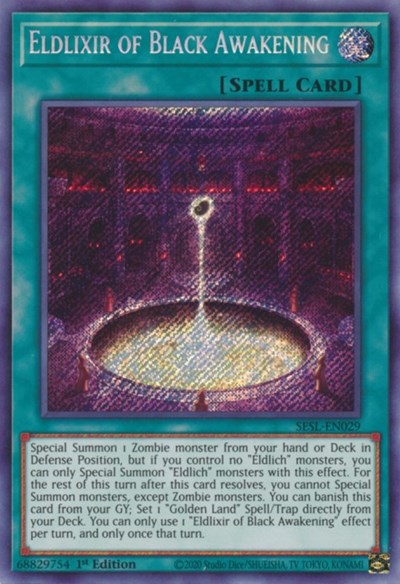 Eldlixir of Black Awakening [SESL-EN029] Secret Rare | Exor Games Bridgewater