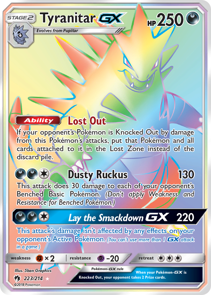 Tyranitar GX (223/214) [Sun & Moon: Lost Thunder] | Exor Games Bridgewater