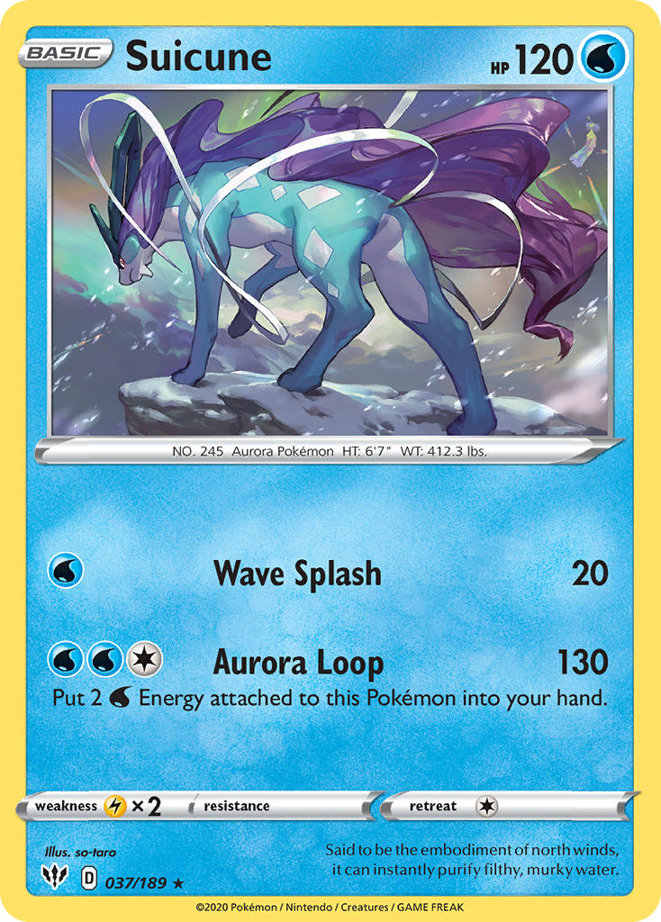 Suicune (037/189) (Theme Deck Exclusive) [Sword & Shield: Darkness Ablaze] | Exor Games Bridgewater