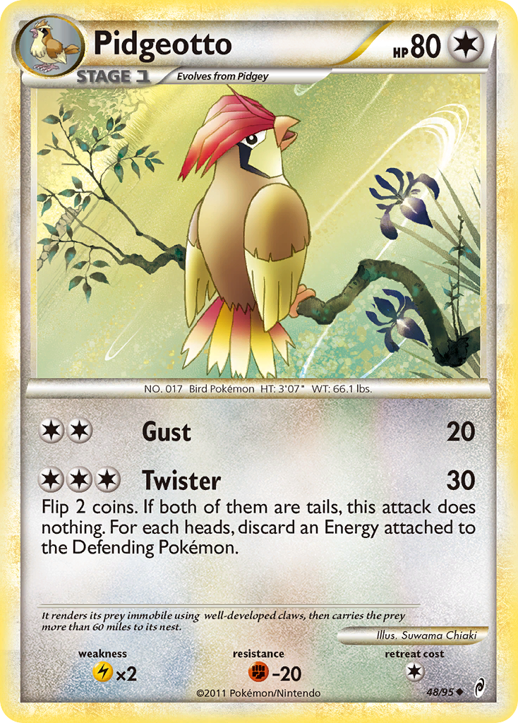 Pidgeotto (48/95) [HeartGold & SoulSilver: Call of Legends] | Exor Games Bridgewater