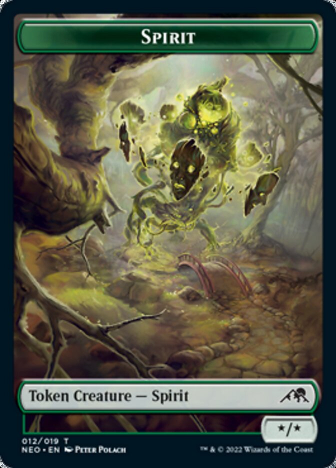 Spirit Token (012) [Kamigawa: Neon Dynasty Tokens] | Exor Games Bridgewater