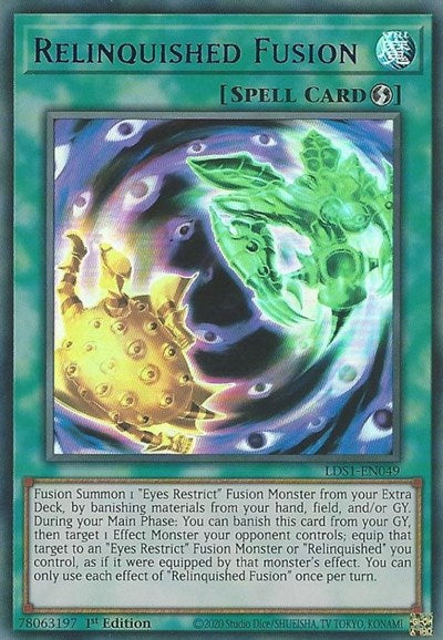 Relinquished Fusion (Blue) [LDS1-EN049] Ultra Rare | Exor Games Bridgewater