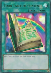 Toon Table of Contents (Green) [LDS1-EN069] Ultra Rare | Exor Games Bridgewater