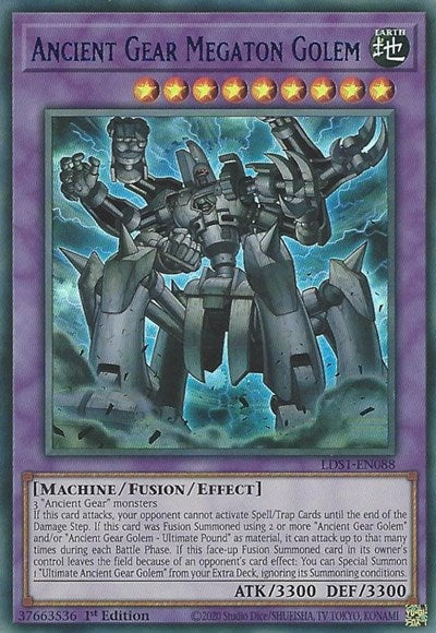Ancient Gear Megaton Golem (Blue) [LDS1-EN088] Ultra Rare | Exor Games Bridgewater