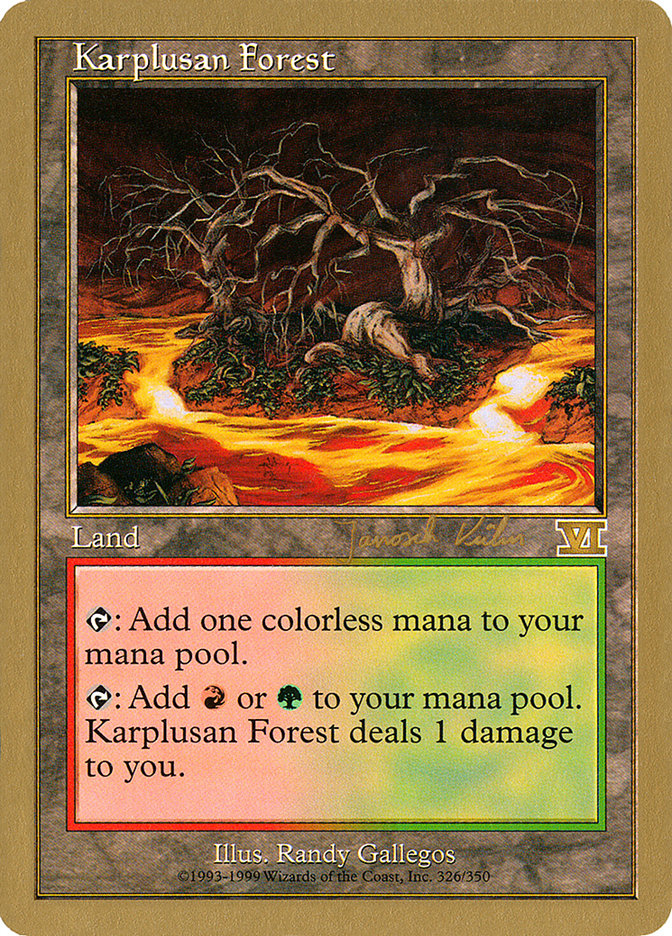 Karplusan Forest (Janosch Kuhn) [World Championship Decks 2000] | Exor Games Bridgewater