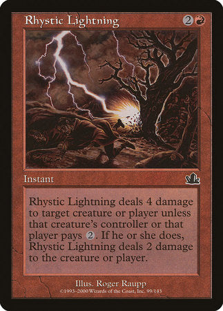 Rhystic Lightning [Prophecy] | Exor Games Bridgewater