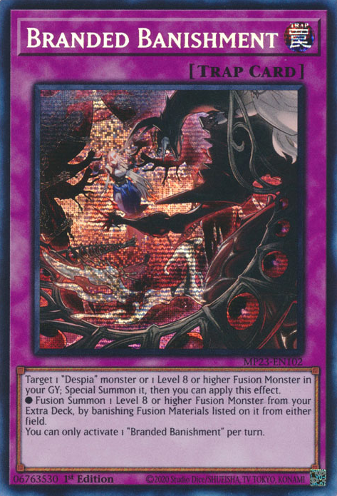 Branded Banishment [MP23-EN102] Prismatic Secret Rare | Exor Games Bridgewater