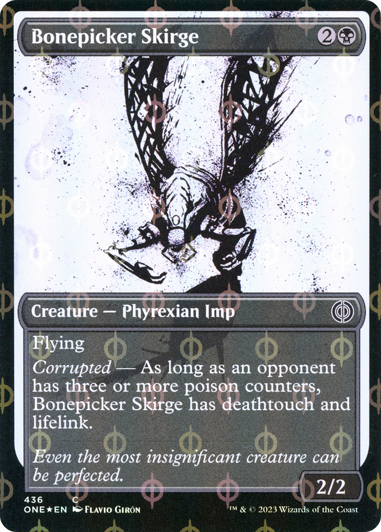 Bonepicker Skirge (Showcase Ichor Step-and-Compleat Foil) [Phyrexia: All Will Be One] | Exor Games Bridgewater