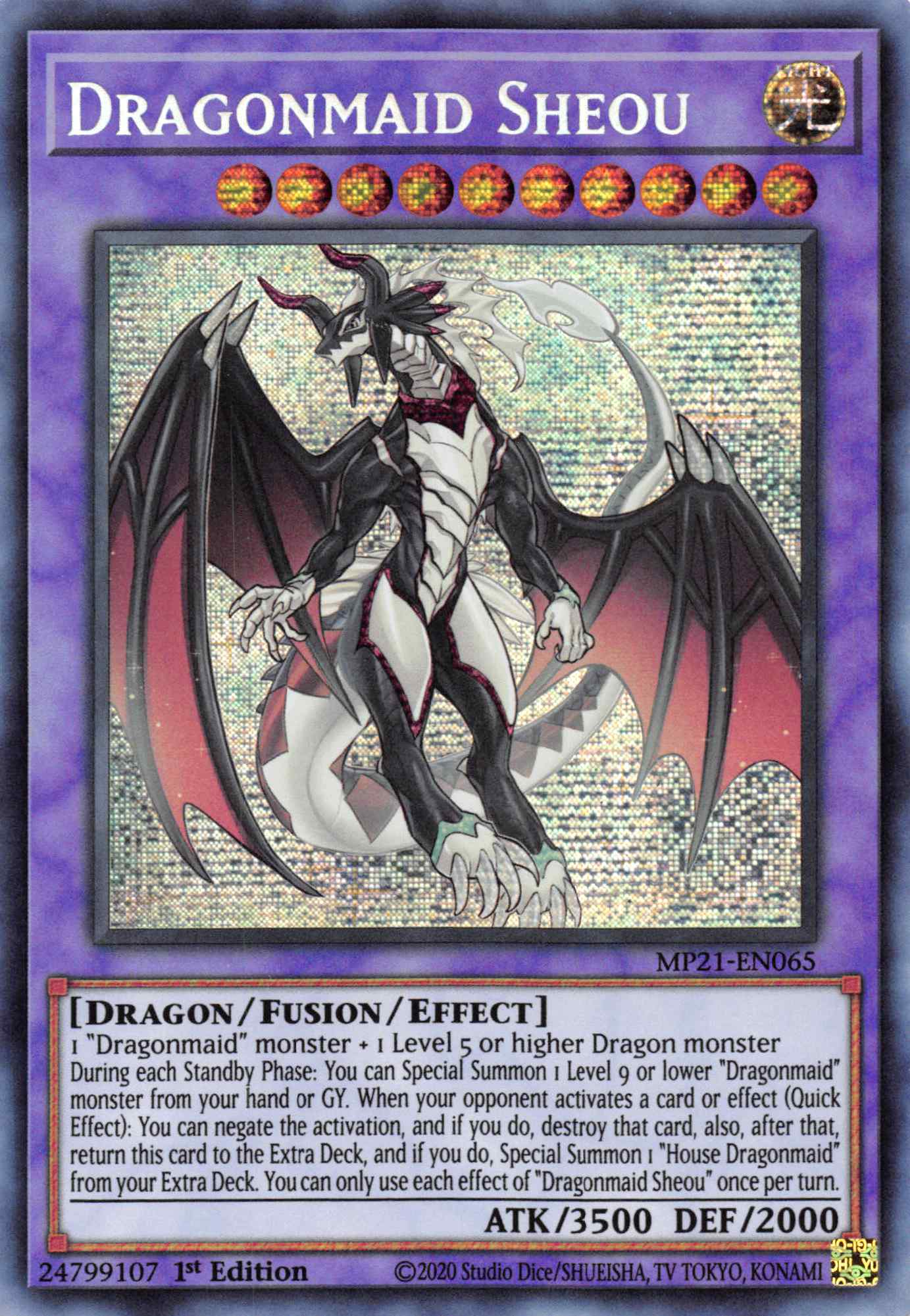 Dragonmaid Sheou [MP21-EN065] Prismatic Secret Rare | Exor Games Bridgewater