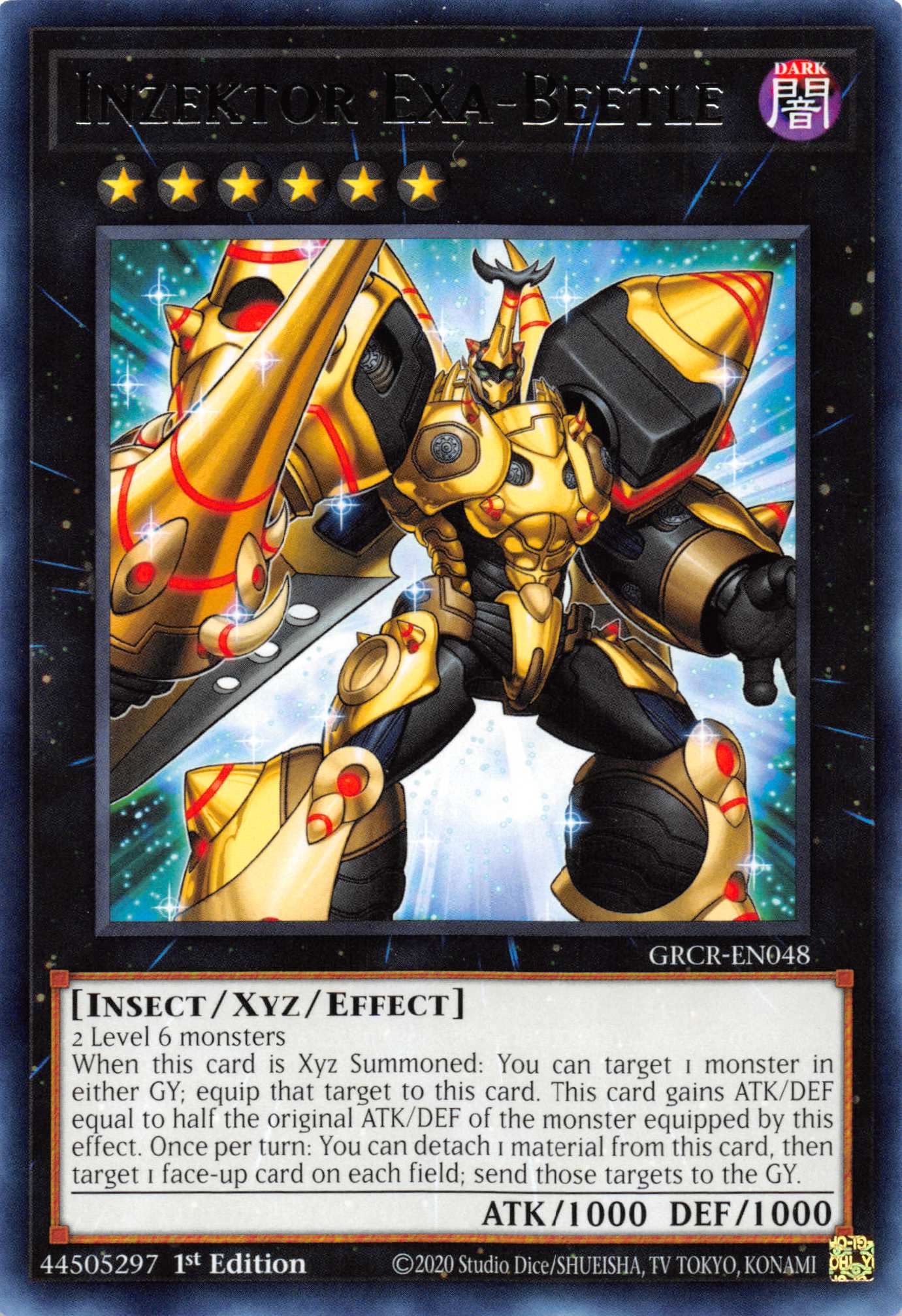 Inzektor Exa-Beetle [GRCR-EN048] Rare | Exor Games Bridgewater