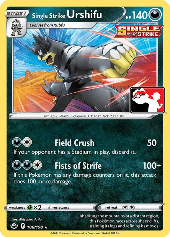 Single Strike Urshifu (108/198) [Prize Pack Series One] | Exor Games Bridgewater