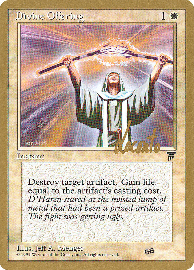 Divine Offering (Michael Loconto) (SB) [Pro Tour Collector Set] | Exor Games Bridgewater