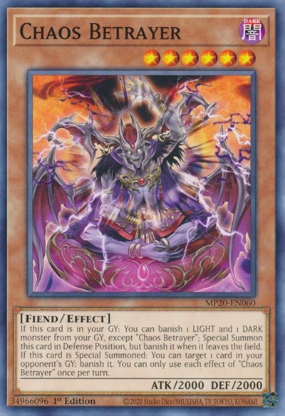 Chaos Betrayer [MP20-EN060] Common | Exor Games Bridgewater
