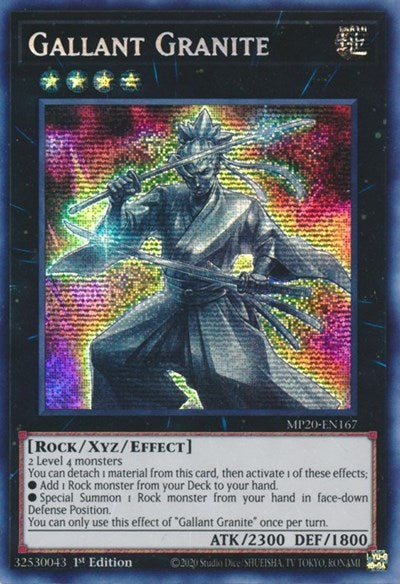 Gallant Granite [MP20-EN167] Prismatic Secret Rare | Exor Games Bridgewater