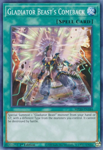 Gladiator Beast's Comeback [MP20-EN184] Common | Exor Games Bridgewater
