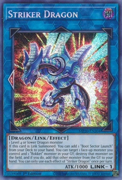 Striker Dragon [MP20-EN204] Prismatic Secret Rare | Exor Games Bridgewater