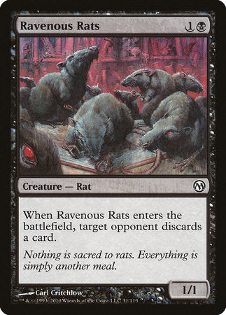 Ravenous Rats [Duels of the Planeswalkers] | Exor Games Bridgewater